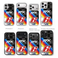 RFK Racing Brad Keselowski 6 Ford Chris Brown Phone Case Black Electroplated Silver For Iphone 11 To 17