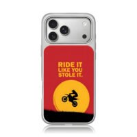 Ride it like you stole it dirt bike iPhone 17 Pro Max Electroplated Silver Case1