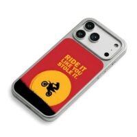 Ride it like you stole it dirt bike iPhone 17 Pro Max Electroplated Silver Case2