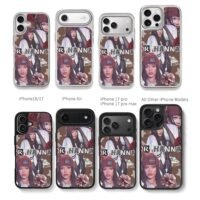 Rihanna Fenty collage with roses Chris Brown Phone Case Black Electroplated Silver For Iphone 11 To 17