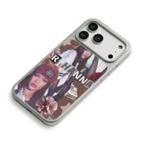 Rihanna Fenty collage with roses iPhone 17 Pro Max Electroplated Silver Case2