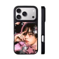 RIIZE Wonbin pink star collage iPhone 17 Pro Max Black Case