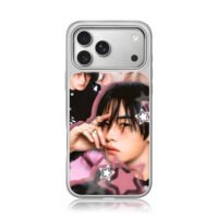 RIIZE Wonbin pink star collage iPhone 17 Pro Max Electroplated Silver Case1