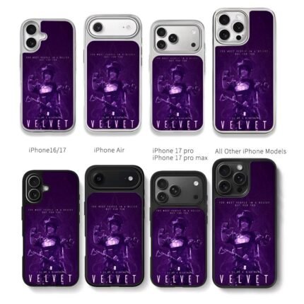 Riot soldier purple velvet flip off Chris Brown Phone Case Black Electroplated Silver For Iphone 11 To 17