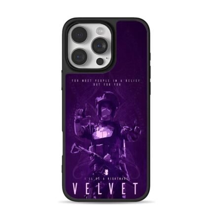 Riot soldier purple velvet flip off iPhone 16 Pro Max Black Case