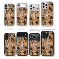 Ripndip cat middle finger camo Chris Brown Phone Case Black Electroplated Silver For Iphone 11 To 17