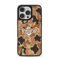 Ripndip cat middle finger camo iPhone 16 Pro Max Black Case