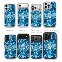 RIPNDIP middle finger cat camo Chris Brown Phone Case Black Electroplated Silver For Iphone 11 To 17