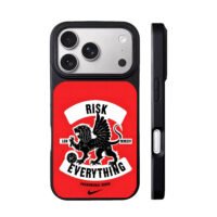 Risk Everything Griffin Nike Soccer iPhone 17 Pro Max Black Case
