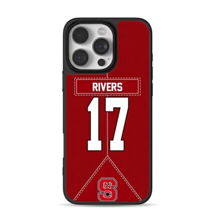 RIVERS 17 NC State football jersey design iPhone 16 Pro Max Black Case