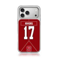 RIVERS 17 NC State football jersey design iPhone 17 Pro Max Electroplated Silver Case1