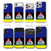 RL Polo Racing 92 color block logo Chris Brown Phone Case Black Electroplated Silver For Iphone 11 To 17
