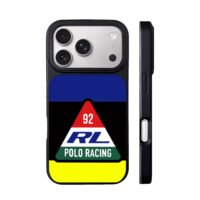 RL Polo Racing 92 color block logo iPhone 17 Pro Max Black Case