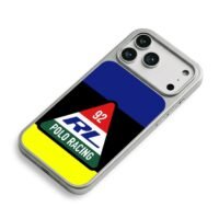 RL Polo Racing 92 color block logo iPhone 17 Pro Max Electroplated Silver Case2
