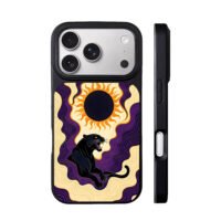 Roaring black panther solar eclipse iPhone 17 Pro Max Black Case