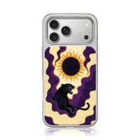 Roaring black panther solar eclipse Phone Case for iPhone 11-17 & Samsung Galaxy S24-S26 - Image 4