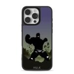 Roaring Hulk silhouette with debris iPhone 16 Pro Max Black Case