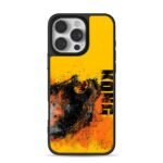 Roaring Kong KONG splatter art yellow iPhone 16 Pro Max Black Case
