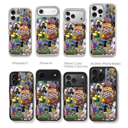 Roblox avatar snack meme collage Chris Brown Phone Case Black Electroplated Silver For Iphone 11 To 17