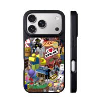 Roblox avatar snack meme collage iPhone 17 Pro Max Black Case