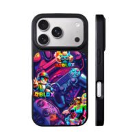 Roblox avatars and game controllers iPhone 17 Pro Max Black Case