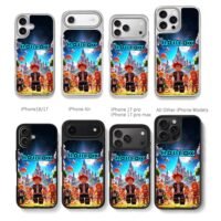 Roblox blocky avatars fantasy castle scene Chris Brown Phone Case Black Electroplated Silver For Iphone 11 To 17