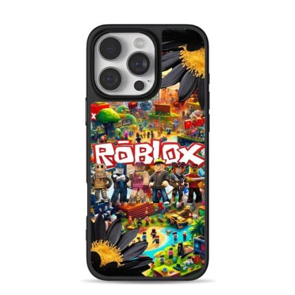 Roblox blocky avatars game world iPhone 16 Pro Max Black Case