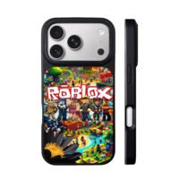 Roblox blocky avatars game world iPhone 17 Pro Max Black Case