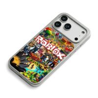 Roblox blocky avatars game world iPhone 17 Pro Max Electroplated Silver Case2