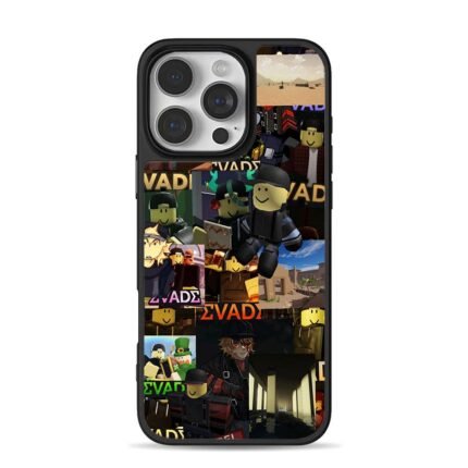 Roblox Evade game character collage iPhone 16 Pro Max Black Case