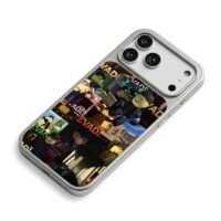 Roblox Evade game character collage iPhone 17 Pro Max Electroplated Silver Case2