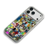 Roblox game meme sticker collage iPhone 17 Pro Max Electroplated Silver Case2