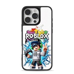 Roblox gamer with controller peace iPhone 16 Pro Max Black Case