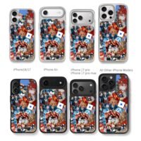 Roblox red hair anime cat collage Chris Brown Phone Case Black Electroplated Silver For Iphone 11 To 17