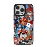 Roblox red hair anime cat collage iPhone 16 Pro Max Black Case