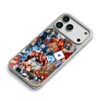 Roblox red hair anime cat collage iPhone 17 Pro Max Electroplated Silver Case2