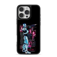 RoboCop firing gun ED209 posters iPhone 16 Pro Max Black Case
