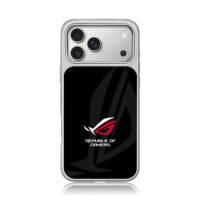 ROG logo Republic of Gamers black iPhone 17 Pro Max Electroplated Silver Case1