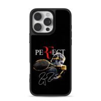 Roger Federer tennis racket perfect iPhone 16 Pro Max Black Case