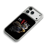 Roger Federer tennis racket perfect iPhone 17 Pro Max Electroplated Silver Case2