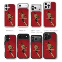 Roger Federer tennis swing red art Chris Brown Phone Case Black Electroplated Silver For Iphone 11 To 17
