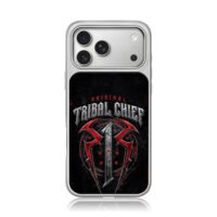 Roman Reigns Tribal Chief WWE logo iPhone 17 Pro Max Electroplated Silver Case1