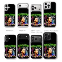 Ronaldinho FC Barcelona soccer art Chris Brown Phone Case Black Electroplated Silver For Iphone 11 To 17
