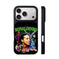 Ronaldinho FC Barcelona soccer art iPhone 17 Pro Max Black Case