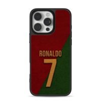 Ronaldo 7 Portugal jersey art iPhone 16 Pro Max Black Case