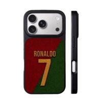 Ronaldo 7 Portugal jersey art iPhone 17 Pro Max Black Case