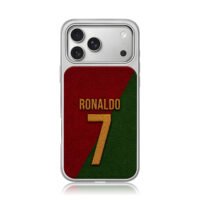 Ronaldo 7 Portugal jersey art iPhone 17 Pro Max Electroplated Silver Case1