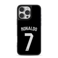 Ronaldo 7 Real Madrid jersey print iPhone 16 Pro Max Black Case