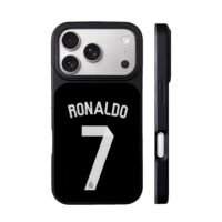 Ronaldo 7 Real Madrid jersey print iPhone 17 Pro Max Black Case