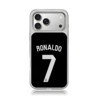 Ronaldo 7 Real Madrid jersey print iPhone 17 Pro Max Electroplated Silver Case1